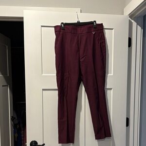 Rafaella Women's Burgundy Ankle Pants